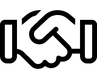 A handshake icon