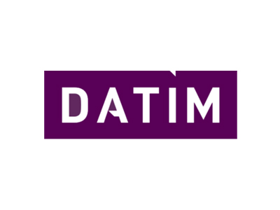 DATIM" is centered in bold, white capitals on a solid purple rectangle.