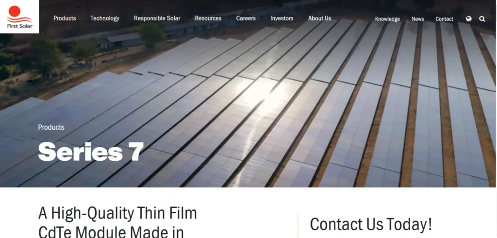 First Solar Series 7 TR1