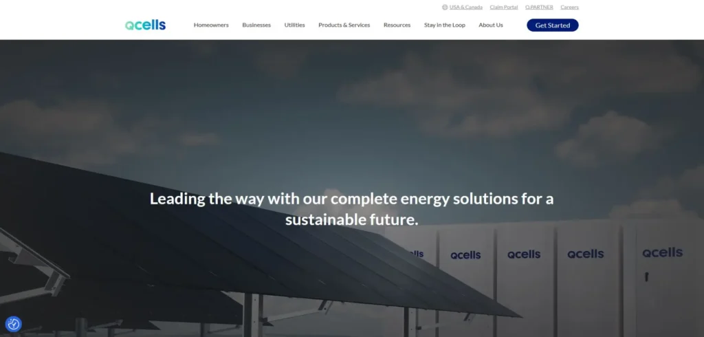 QCells homepage
