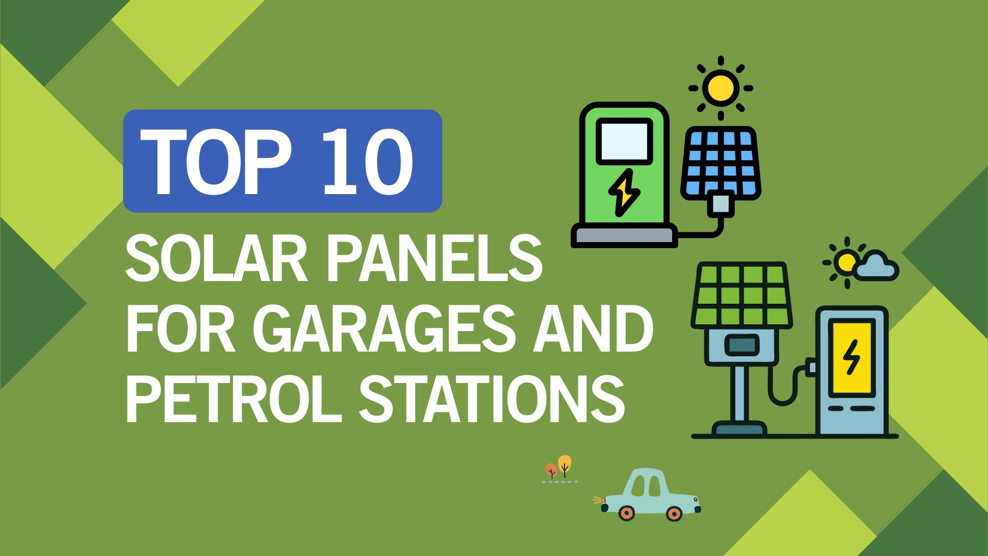 Top solar panels for garages and petrol stations