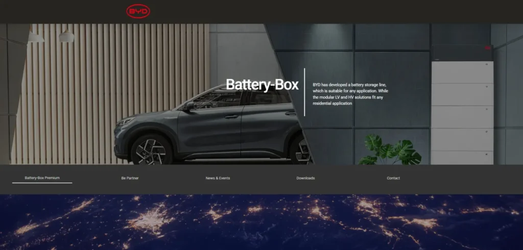 BYD Battery-Box homepage