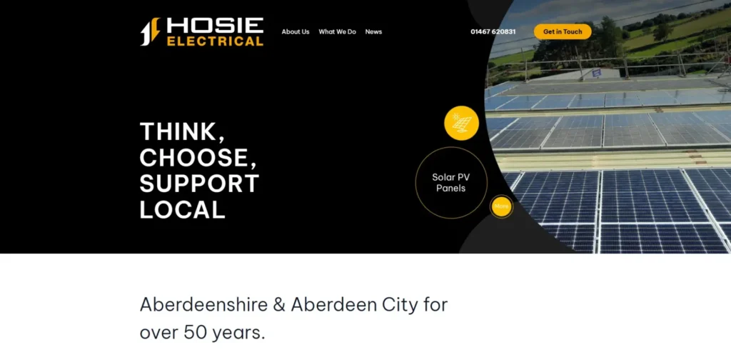 Hosie Electrical homepage